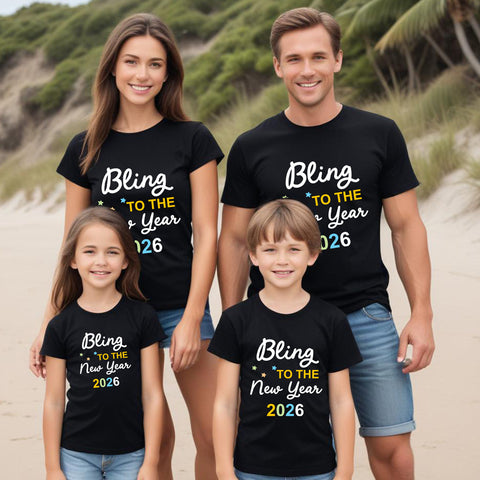 Bling in the New Year T-shirts for Family-Friends-Group