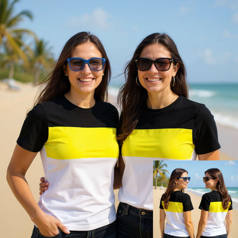 Color Block tshirts for womens