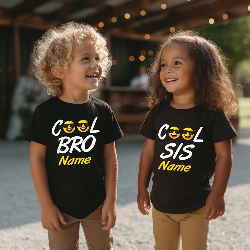 Cool Bro Cool Sis Siblings cousins tees