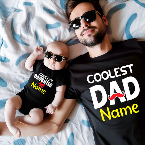 Coolest Dad-Coolest Daughter customize tshirts