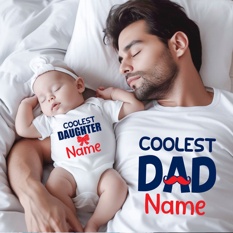 Coolest Dad-Coolest Daughter customize tshirts