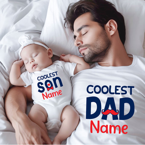 Coolest Dad and son customize t-shirts