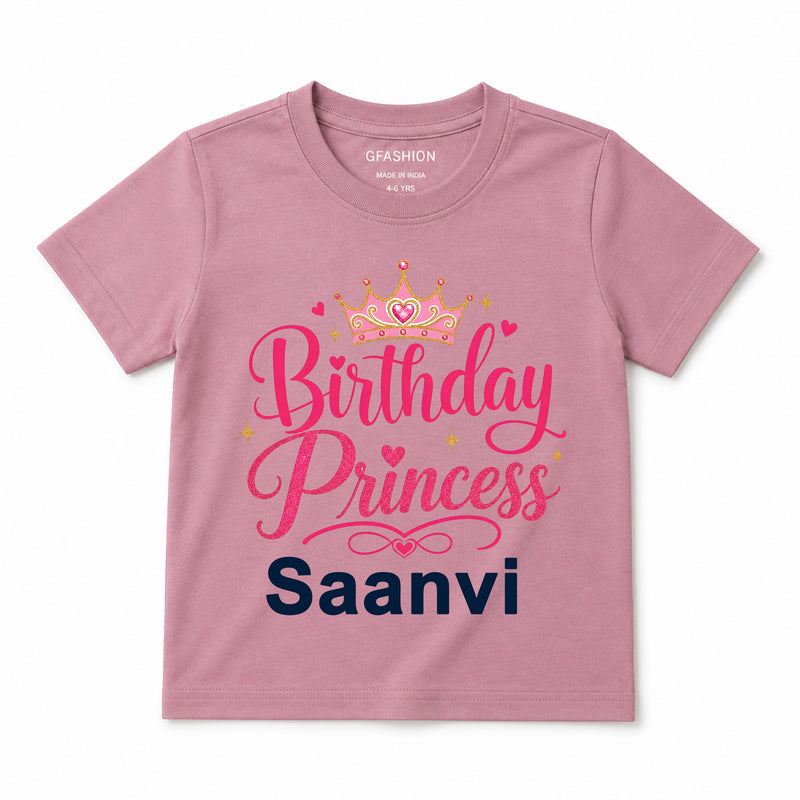 Birthday princess t-shirt with name customize