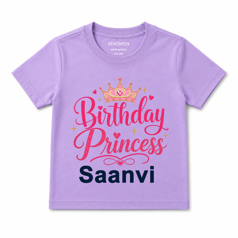 Birthday princess t-shirt with name customize