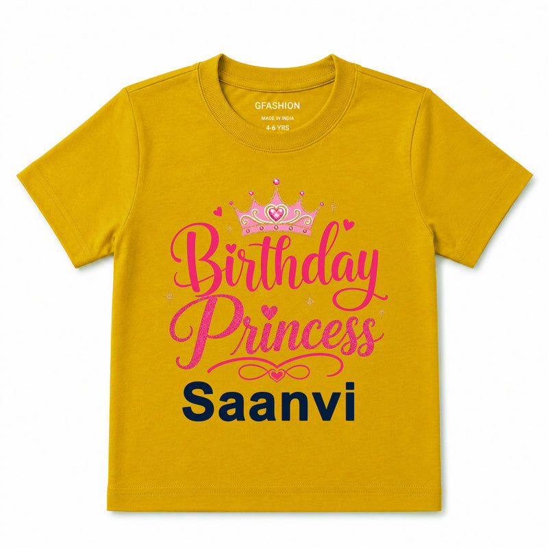 Birthday princess t-shirt with name customize