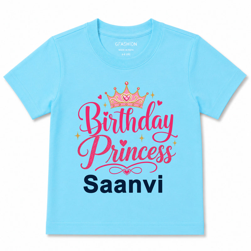 Birthday princess t-shirt with name customize