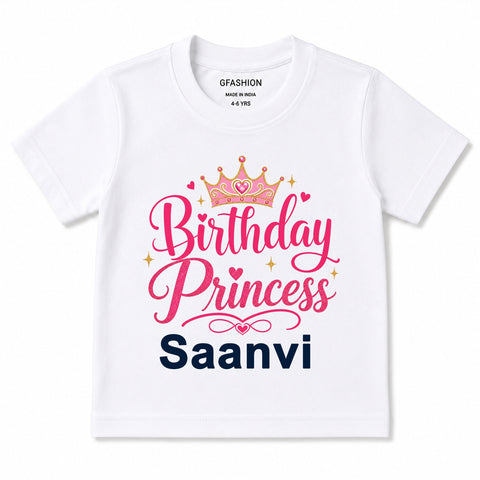 Birthday princess t-shirt with name customize