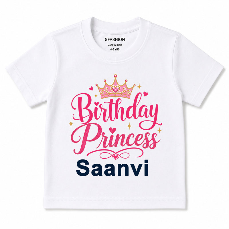 Birthday princess t-shirt with name customize