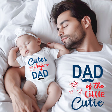 cuter version of dad t-shirt baby rompers/bodysuit