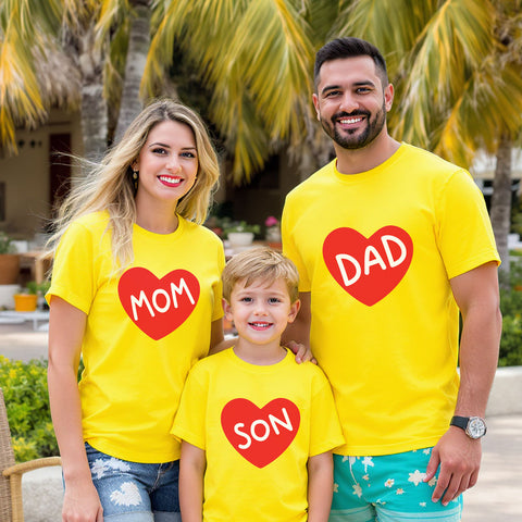 dad mom son daughter-family tees for 3-4-5