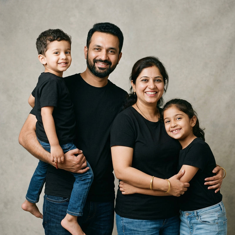 Plain Matching Family & Friends T-Shirts