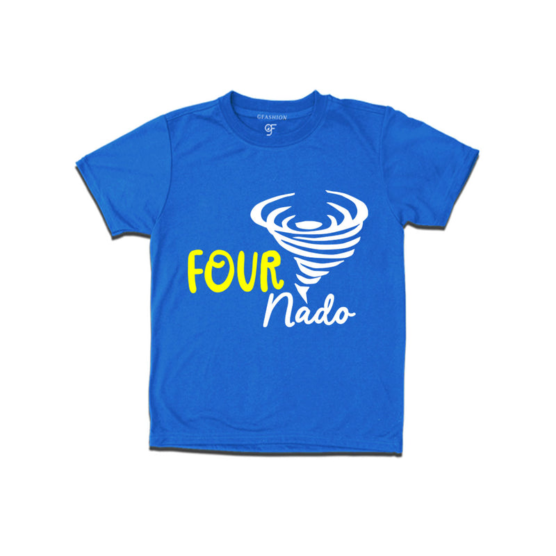 Fournado 4th birthday t-shirts for boys and girls