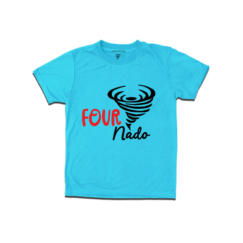 Fournado 4th birthday t-shirts for boys and girls