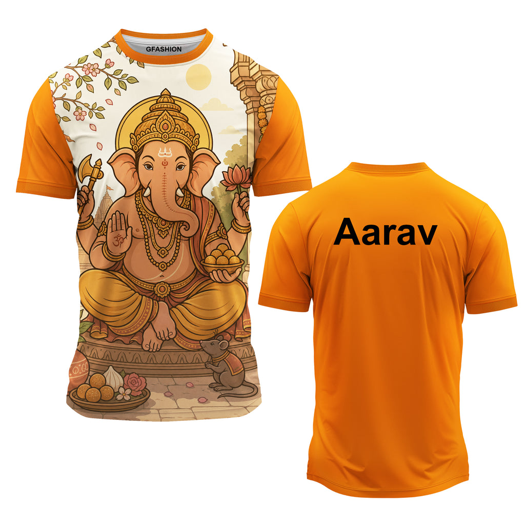 Personalized Ganesh Chaturthi T-Shirt with Name