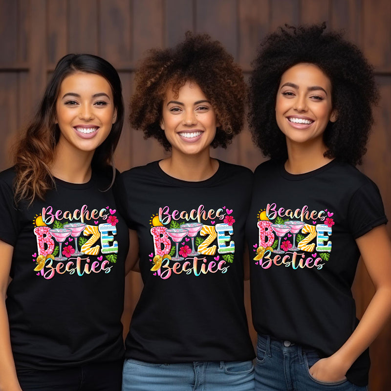 Beach Booze Besties Girls Trip T-shirts