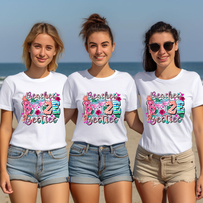 Beach Booze Besties Girls Trip T-shirts