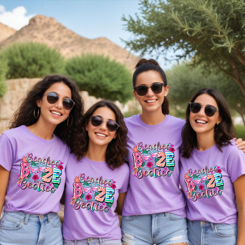 Beach Booze Besties Girls Trip T-shirts