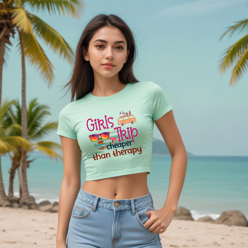 slim fit crop top for girls trip