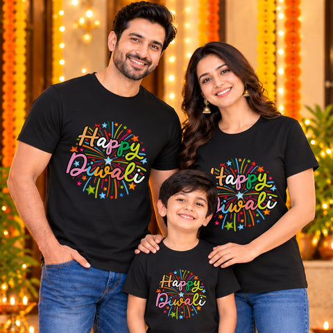 happy diwali t shirts for family and friends group