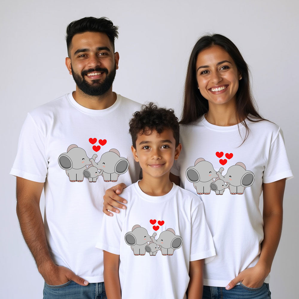 happy family cute cartoon print tshirts