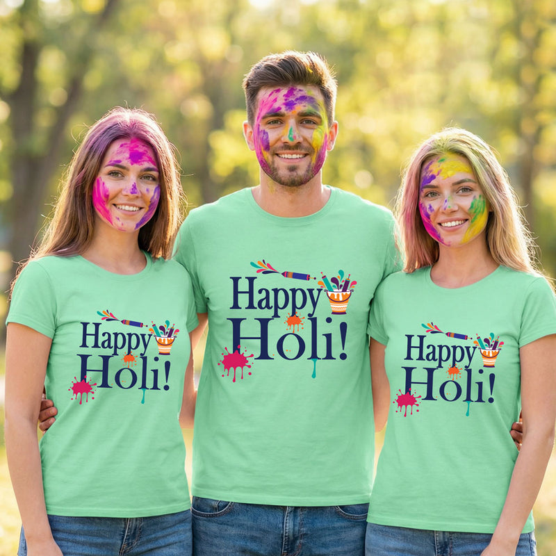 Happy Holi T-shirts For Couples and Family friends