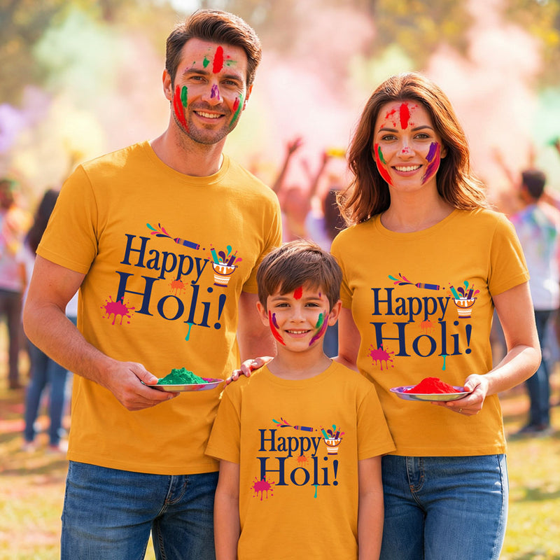 Happy Holi T-shirts For Couples and Family friends
