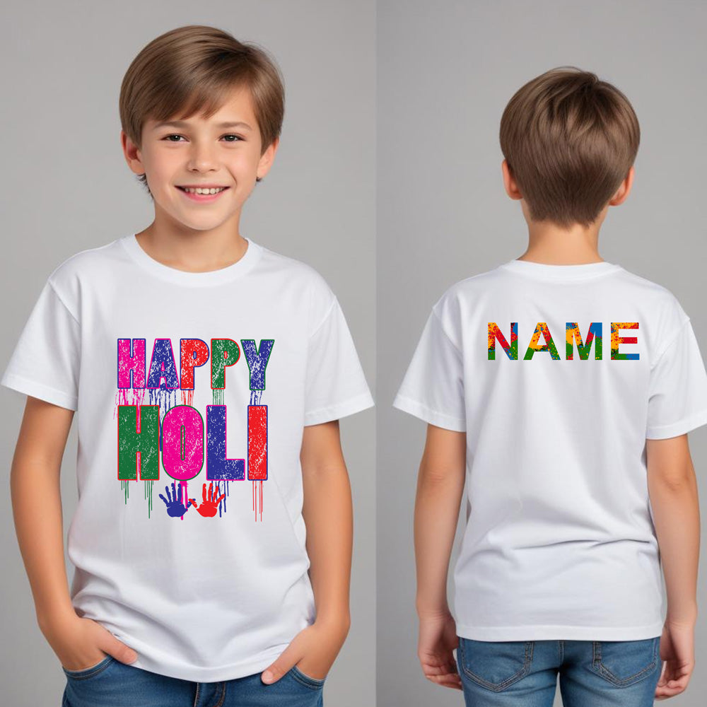 happy holi t shirts personalize name