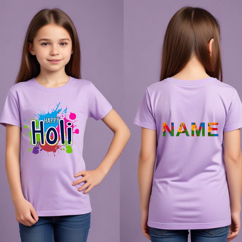 Happy Holi T-shirts With name