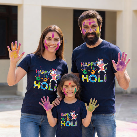 magical unicorn Happy Holi T-shirts
