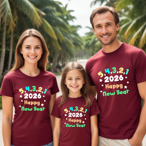 Countdown Starts 5,4,3,2,1...Happy New Year-Group tees