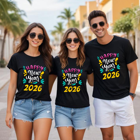 Happy New Year 2026 T-shirts for Family and friends