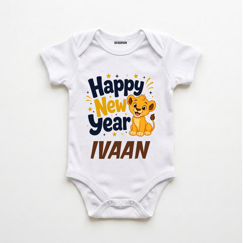 Personalized Happy New Year Baby Romper with Name