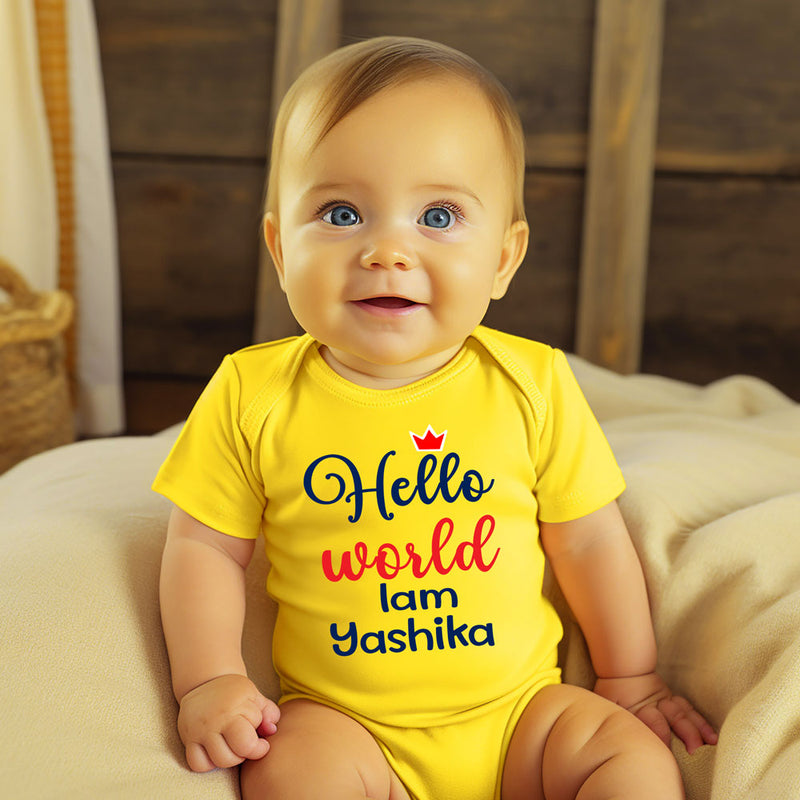 Hello World Baby Rompers onesie bodysuit