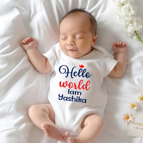 Hello World Baby Rompers onesie bodysuit