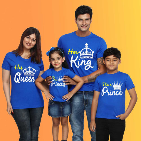 Her King His Queen Their Prince Their Princess Family T Shirts