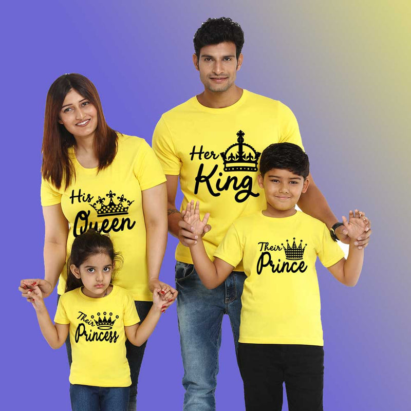 Her King His Queen Their Prince Their Princess Family T Shirts