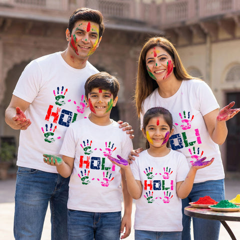 matching holi t shirts for family and friends