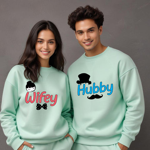 Hubby Wify Couple sweatshirt