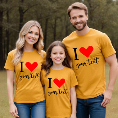 Customize T-shirts i love with your text