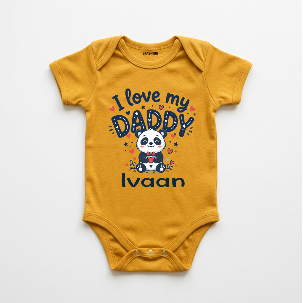 Personalized I Love My Daddy Baby Onesie