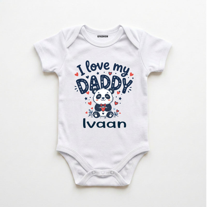 Personalized I Love My Daddy Baby Onesie