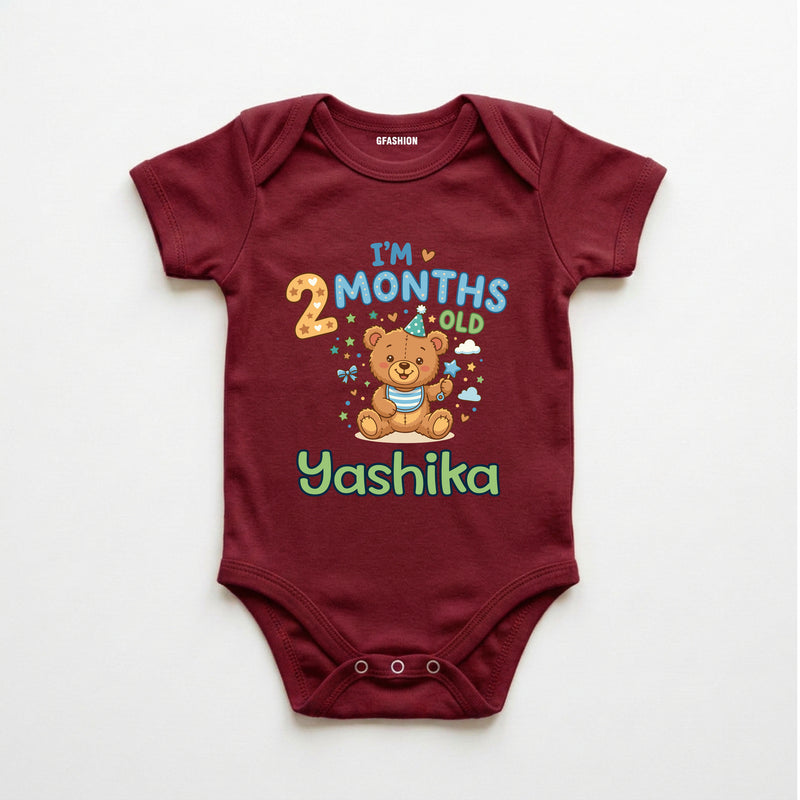 Personalized 2 Months Baby Bodysuit