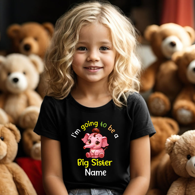 I'm going to big sister tshirts for girls name personalized