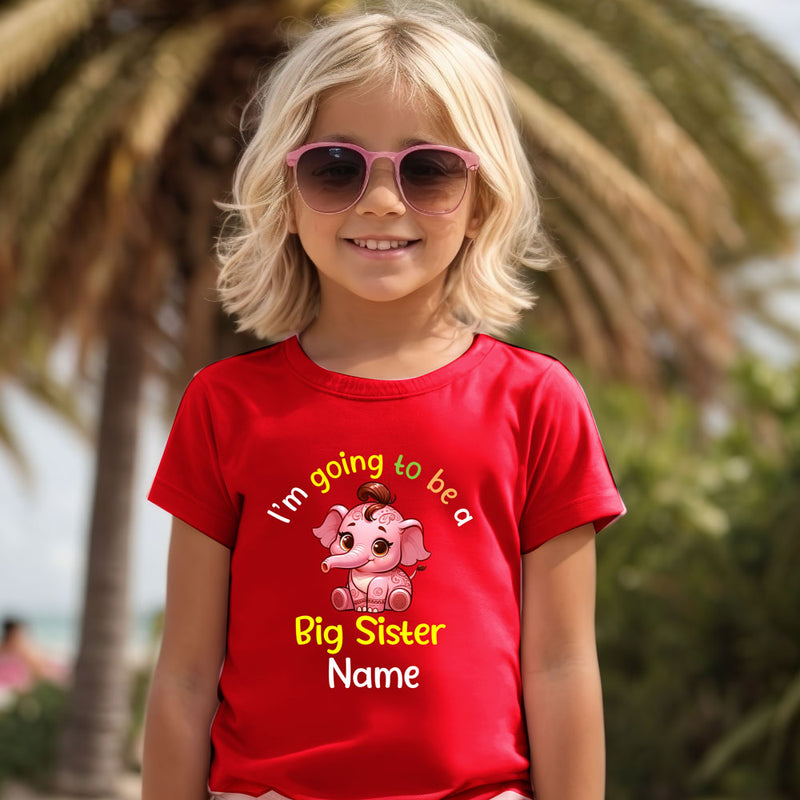 I'm going to big sister tshirts for girls name personalized