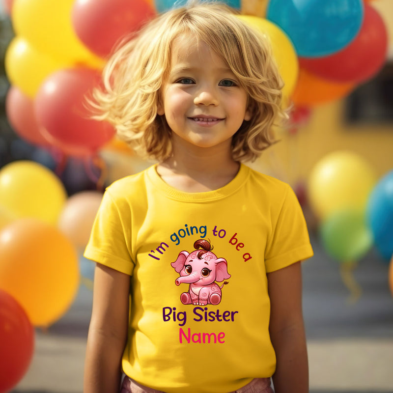 I'm going to big sister tshirts for girls name personalized