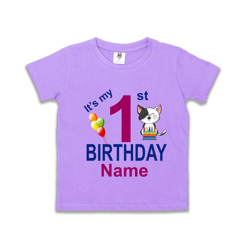 It's my 1st birthday cute cat print