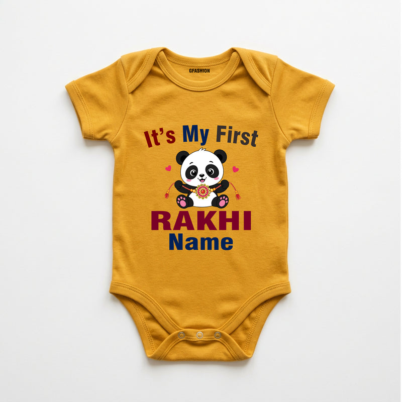 Personalized My First Rakhi Baby Romper | Cute Raksha Bandhan Outfit