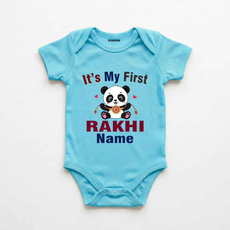 Personalized My First Rakhi Baby Romper | Cute Raksha Bandhan Outfit