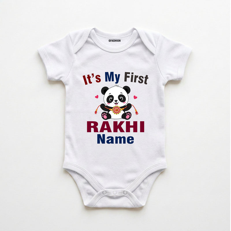 Personalized My First Rakhi Baby Romper | Cute Raksha Bandhan Outfit