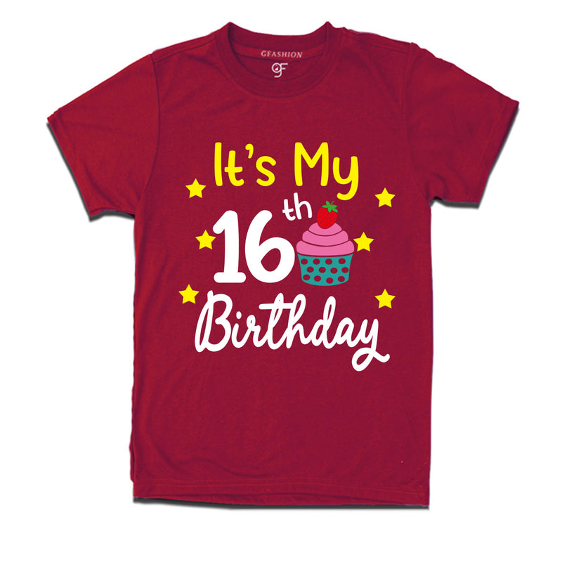 it's my 16th birthday tshirts for boy and girls